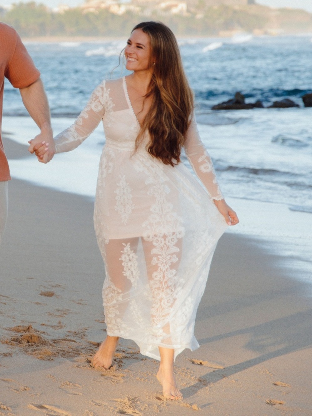Alterd State white lace maxi dress